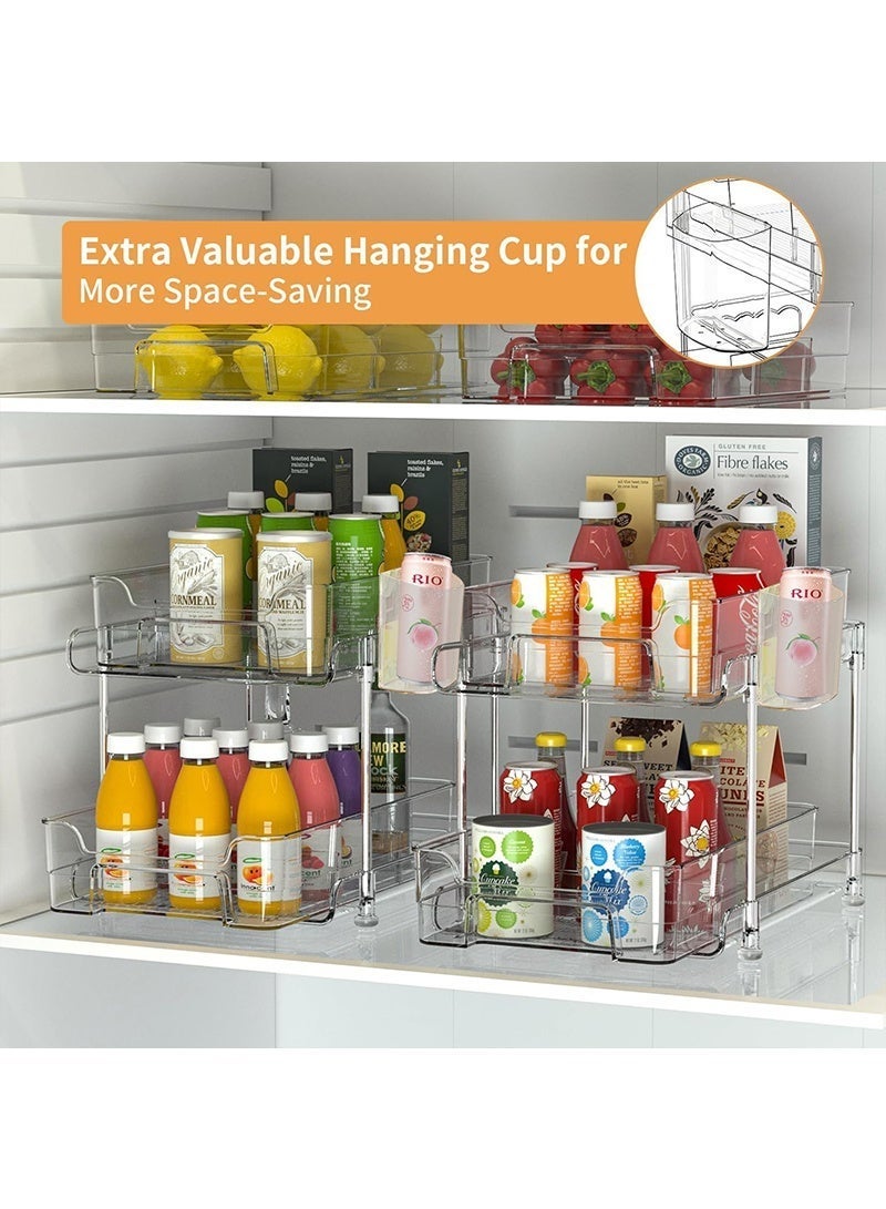 يواوليتي منظم مكياج، أدراج تخزين قابلة للتكديس، صندوق عرض منزلي شفاف، درج مستحضرات تجميل قابل للسحب، صندوق تخزين مستحضرات تجميل مقاوم للغبار - Image 4